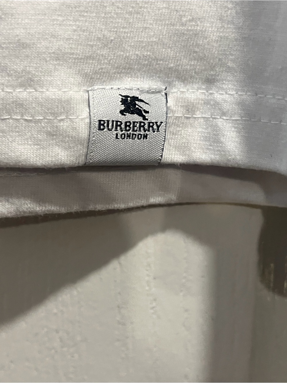 Burberry White Short Sleeve Tee with Black Circular Logo - Picture 8 of 8